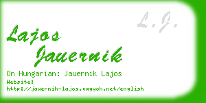 lajos jauernik business card